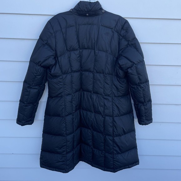 The North Face 550 Down Parka Coat Puffer Jacket Mid Length Womens Black size M - Picture 3 of 13